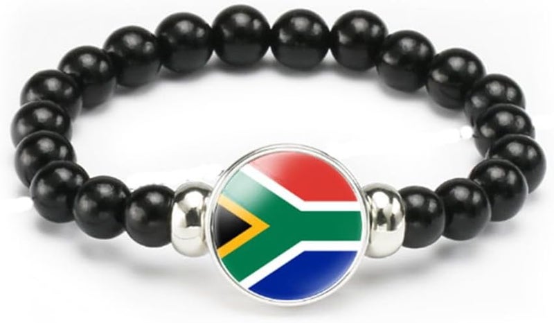 vmcoatdu National Flag Bracelet Elastic Rope Beaded Bracelet Support Your Country Travel Souvenir Gifts for Men Women - Image 1